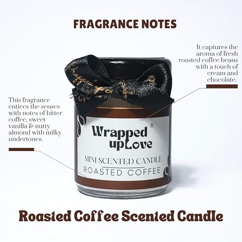 Image of Soy Wax mini Scented Candles Pack of 2 (Roasted Coffee and Vanilla Musk, Luxury Scented Candle, Hand Poured, Long Burn Time, Black soot Free)