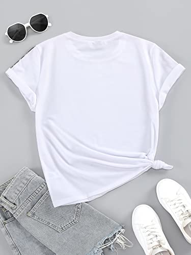 SOLY HUX Women's Letter Heart Graphic Print Tee Short Sleeve Crew Neck T Shirt Casual Summer Tops2