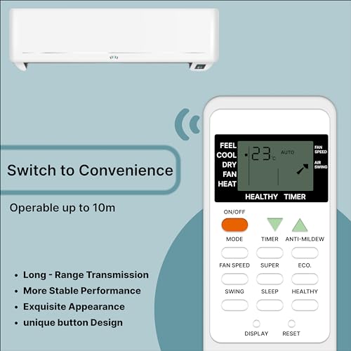 Image of ZIEVA Compatible with IFB AC Remote Control for 1.5, 1, 2 Ton Original - Air Conditioner Infrared Remote Controller with Backlight - Please Match The Original Remote (AC 135)