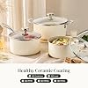Redchef Stock Pot Set with Lid 5Qt, Ceramic Saucepan Set 2.5/3.5Qt, Induction Cooking Pot Set, Nonstick Cookware Set For Stoves, Even Heat, Stay-Cool Handle, Oven/Dishwasher Safe, PFAS Free (Beige) #1