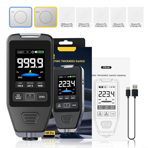 Medidor digital de espesor de pintura CTG-20 0-1400 μm miniatura 2