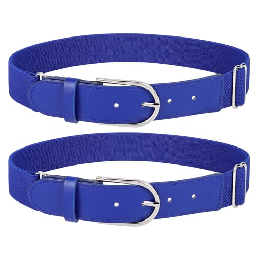 JASGOOD 2 Pack Baseball Belt Adjustable Softball Belts Elastic Waist Belt for Youth and Adult