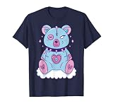 Ours en peluche effrayant gothique Kawaii Anime Harajuku Motif tête de mort T-Shirt