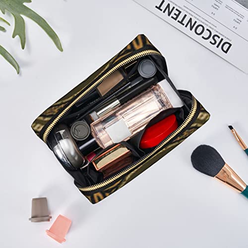 Trousse de maquillage en cuir imprimé tortue hawaïenne blanche