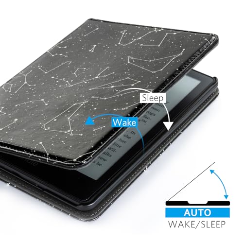 Image of CoBak Case for 6 inch E-Reader Cases (2024 & 2022, 11th Gen) - PU Leather Smart Cover with Auto Sleep /Wake & Hand Strap, Premium Protective Case for Tablet Case