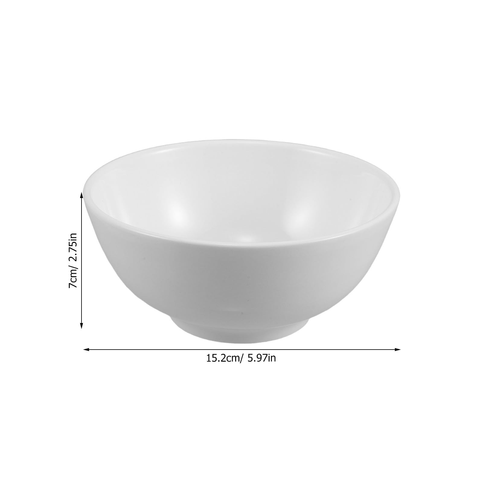 Cuenco de Cerámica Blanco de 15cm, Juego de 6 Piezas