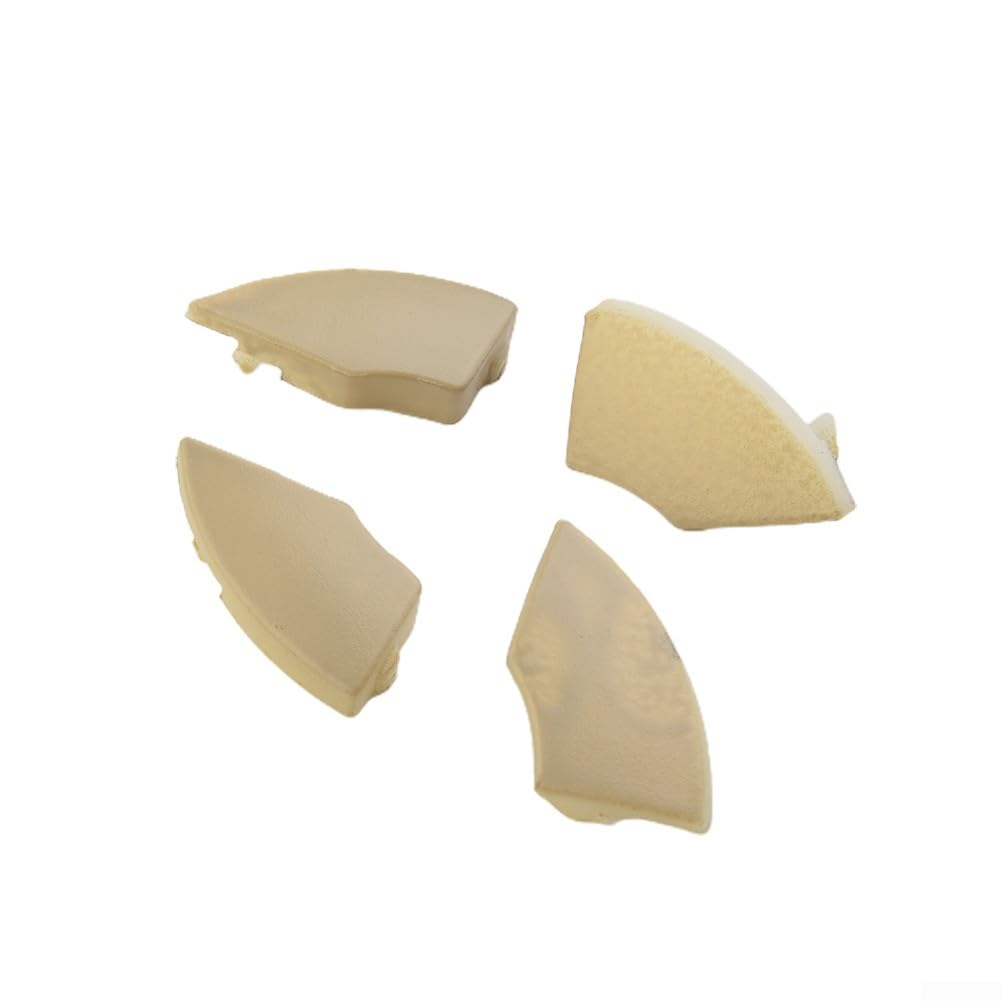 Oniissy 4 copripulsanti per auto, per Fiat 500 radio CD, colore beige, per rimozione, durata e uso di lunga durata