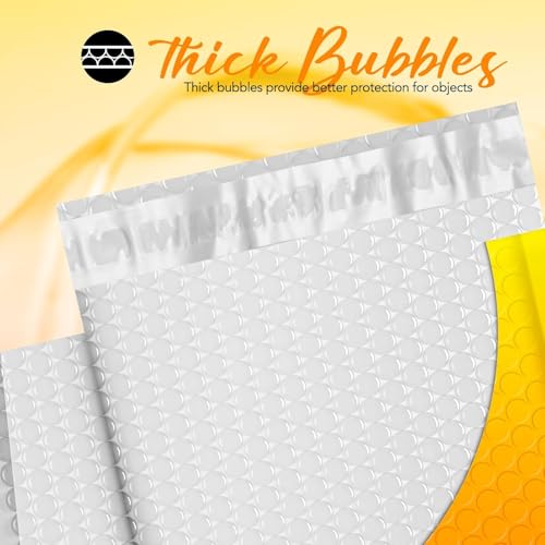 Image of Fuxury Bubble Mailers 6x10 Inch 600 Pack Padded Envelopes Usable Size 6x9 inch