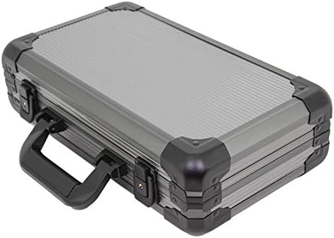 Tech Swiss Watch Storage Case Aluminum Metal Briefcase for 12 Large Watches (Gunmetal Grey)