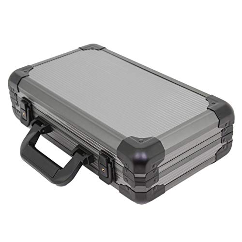 Tech Swiss Watch Storage Case Aluminum Metal Briefcase For 12 Large Watches (Gunmetal Grey) #TOP26