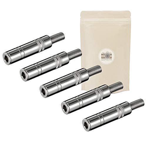 Adaptout X5 Jack Prise Jack 6,35mm Femelle à Souder Stéréo Fiche Femelle Connecteur Soudure 100% métal Marque FRANÇAISE…