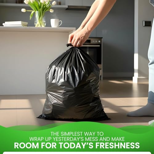 Image of Reconnect Garbage Bags Medium Size Dustbin Bag 19 x 21 Inches | 90 Pcs Pack of 3 | Heavy Duty Leak Proof Trash Bags for Home Kitchen Use
