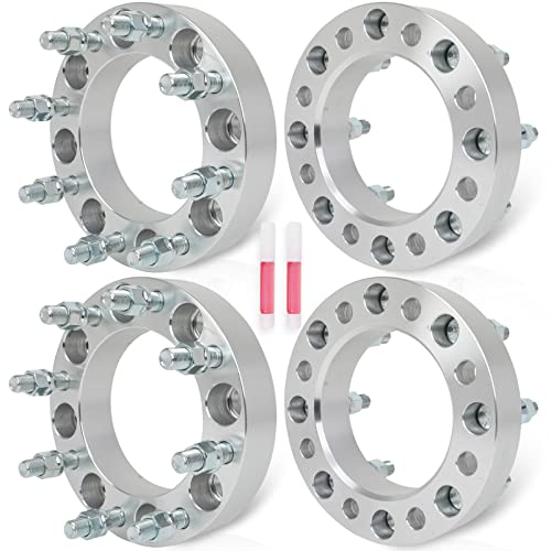 ECCPP 4PCS Change Bolt Pattern from 8x6.5 to 8x170 Wheel Adapters Conversion 1.5 8 Lug 9/16 126mm hub for Ram 3500 1995-1996 1998-1999 2003-2006 2010 for E-250 Econoline 1995-1996 1998-1999