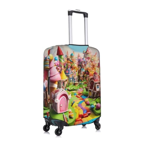 Candy Land Print Travel Elastic Suitcase Luggage Baggage Cover Protector, Washable And Anti-Scratch3