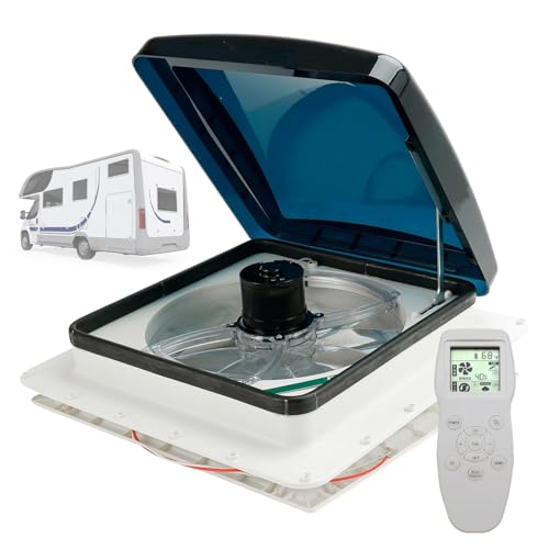 ZEEKYFOR Ventilatore da Tetto per Camper da 12 V, Reversibile a 10 velocità, con Telecomando, Dimensioni di Apertura: 36 x 36 cm, 40 x 40 cm, per Bagno/Soggiorno/Cucina/Camera da Letto,36x36cm