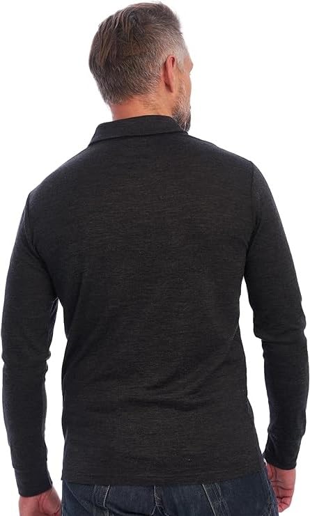 Merino.tech Merino Wool Polo Shirts for Men - 100% Merino Wool Base Layer Mens Breathable Anti-Odor Thermal Long Sleeve Shirt3