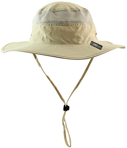 CAMO COLL Outdoor UPF 50+ Boonie Hat Summer Sun Caps (One Size, Beige)