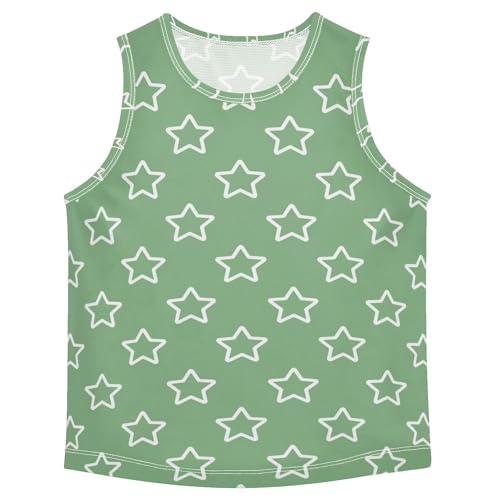 J JOYSAY Yellow Shapes Outline Star Boys Tank Top Sleeveless Muscle Shirts Quick Dry Workout Sport Active Kids T-Shirts 3-15T