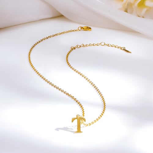 Image of Rubans Demi Fine Stainless Steel Alphabet Pendant CZ Gift for Women & Girls