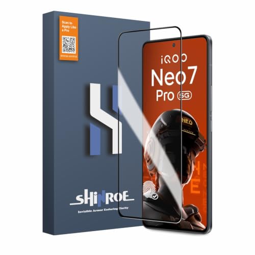 Image of Tempered Glass for iQOO Neo 7 Pro | Neo 7 | 11 | 9T (6.78 Inch) Military Grade 9H Screen Guard, Anti-Scratch, Shatterproof, Edge-to-Edge Full Coverage - Black Border