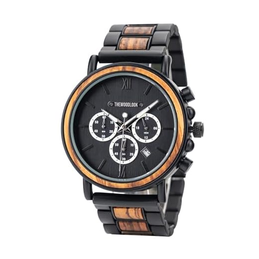 Mens Wooden Chronograph Wrist Watch With Gift Box & Accessories,Wood Anniversary Gift For Him, Wooden Watches UK, Unique Timepiece For Husband, Grooms Gift, Bestman Gift, 5 Year Anniversary Present