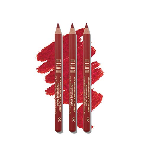 Milani Color Statement Lipliner - True Red (0.04 Ounce) - 3 Pack Of Cruelty Free Lip Liners To Define, Shape And Fill Lips #TOP7