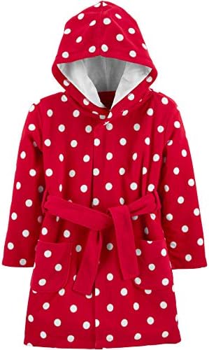 Simple Joys by Carter's Toddler Girls' Hooded Sleeper Robe, Dots, 2-3T