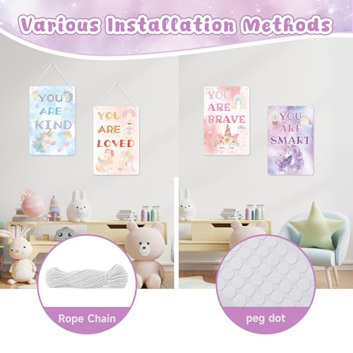 50% Off Unicorn Rainbow Inspirational Wall Decor for Girls Room - Image 7