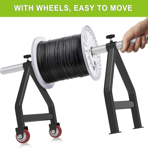 Miniatura 3 de Lifeswell Estante De Carrete De Alambre, Organizador Portátil, Dispensador De Alambre Soldado Para Bobinas Hasta 28 Pulgadas, 220 Libras