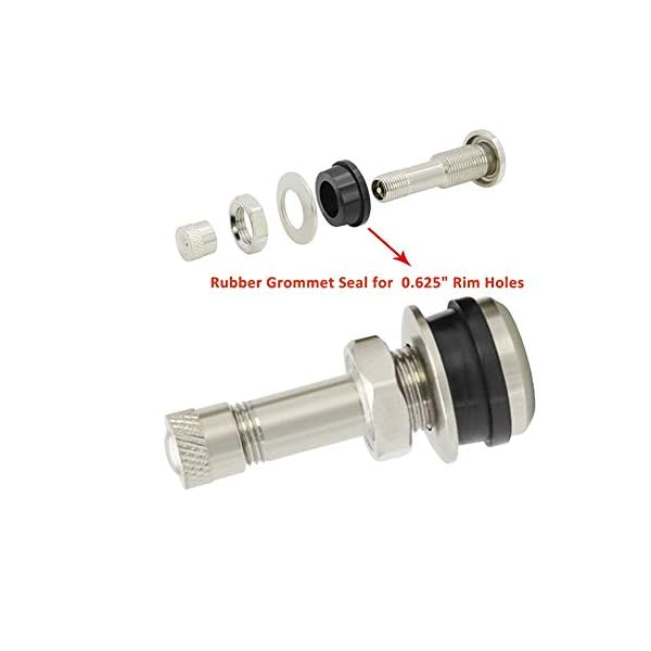 OTAUPRS 25 Pieces Bolt in Metal Valve Stem TR416 Fits 0.453" and 0.625