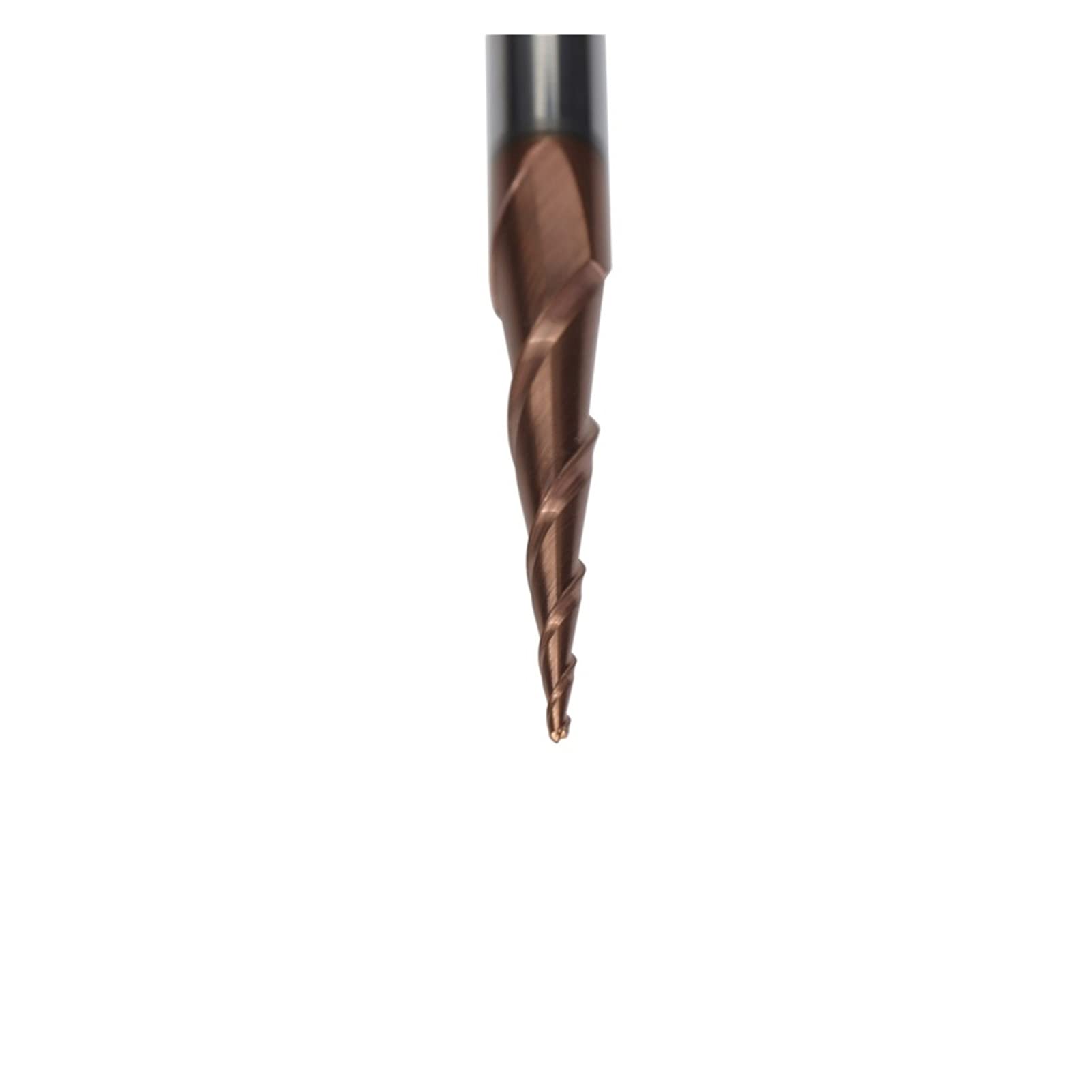 5 szt. / partia 2-warstwowe stożkowe frezy kulkowe frez z węglika wolframu powlekany HRC62 D4 D6 solidne 4 mm 6 mm frezy CNC stożkowe do drewna metalowe frezy stożkowe (5 szt. R0,75 15 50 D4)