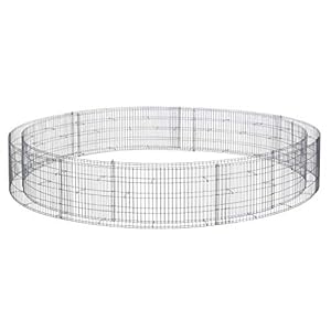 bellissa Schanskorf verhoogd bloembed rond – 95568 – stenen mand plantenbak rond – bouwpakket incl. scheidingsfolie – diameter 240/220 cm, hoogte 40 cm