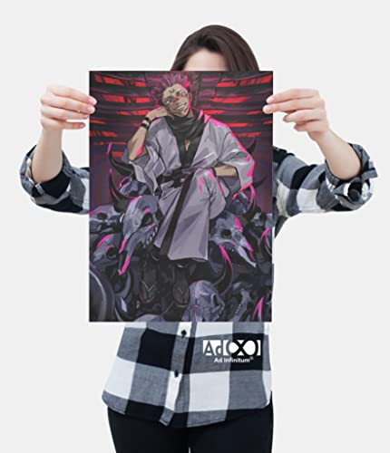 Image of AD INFINITUM Anime jujutsu kaisen 300 gsm Paper Wall Poster, Multicolor | 13 x 19 inches | (SUKUNA 5)