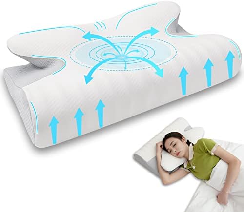 Cervical Memory Foam Pillow,Wake Up Feeling Refreshed with Our Ergonomic Neck Pillow - Relieves Neck Pain, Supports Proper Spine Alignment, and Includes Customizable Height Positions!
