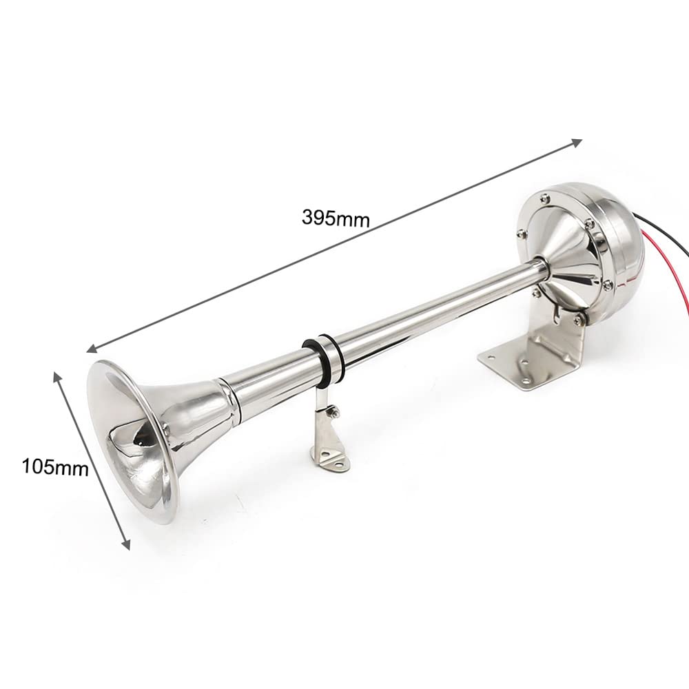 Tromba elettrica a tromba singola da 12 V. Tromba per barche marine. Tromba ad aria elettrica da 125 dB per auto, camion