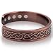Reevaria Heavyweight Large Copper Celtic Magnetic Cuff Bracelet for Men, with 10 Magnets