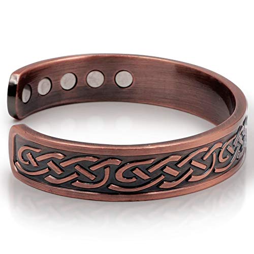 Heavyweight Large Copper Celtic Magnetic Cuff Bracelet for Men, with 10 Magnets4