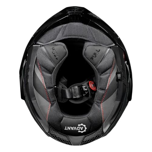 Casque moto modulable LS2 Advant X Carbon en carbone mat d'exception - 6
