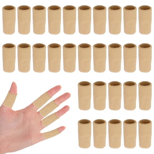 SYEYCW 30 Stück Fingerbandage Fingerschutz, Elastische Finger Sleeves, Fingerschützer Kompressions, Fingerlinge Fingerschiene zur Fingerschmerzen, Fingerbandage den Sport, für Basketball, Volleyball SYEYCW 30 Stück Fingerbandage Fingerschutz, Elastische Finger Sleeves, Fingerschützer Kompressions, Fingerlinge Fingerschiene zur Fingerschmerzen, Fingerbandage den Sport, für Basketball, Volleyball