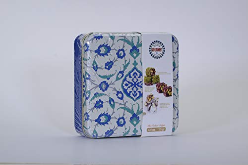 Turkish Gourmet box Mix Gift box Turkish Delight with three unique flavors Pistachio Rose Petals Double Roasted Pistachio with Powder Sugar Double Pistachio with Pomegranate 4.4 oz