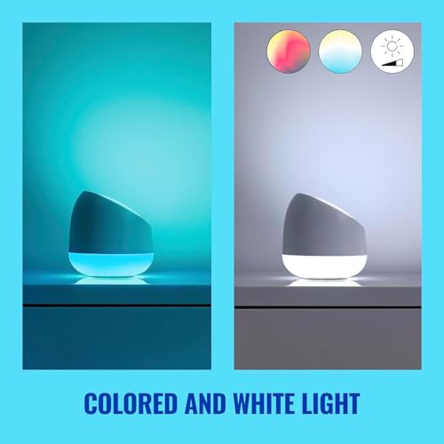 Image of WiZ Connected Squire Smart Table Lamp, LED Color Changing Lights, Portable Table Light Connects to Wi-Fi, Control w /Voice or App, Works with Google, Alexa & Siri Shortcut