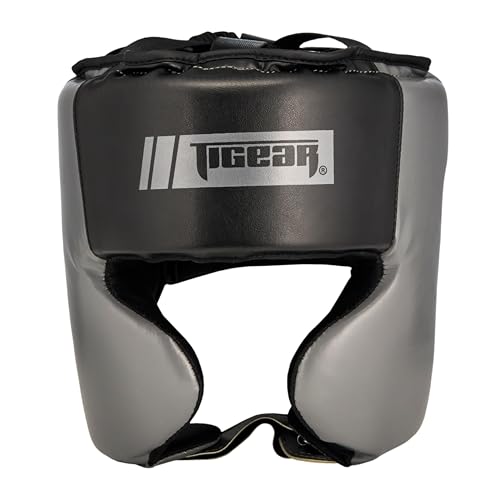 TIGEAR Slate Pro-Style Boxing Headgear | Open-Face MMA Headgear for Sparring, Muay Thai, Kickboxing, and Martial Arts | Lightweight, Maximum Visibility, Moisture-Wicking Liner (S/M)