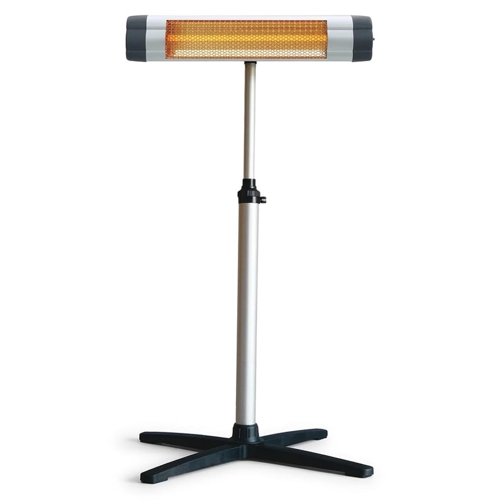 Suinga Estufa de Terraza Profesional 2000W, Calefactor de Pie para Restauración, Altura Regulable, 86x20x9 cm