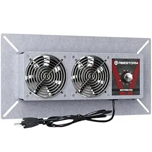 Abestorm Crawlspace Ventilation Fan with Humidistat, Basement Crawlspace Vent Fans with Dehumidistat & Freeze Protection Thermostat, Dual Air Vent Fan for Crawlspace/Basement/Kitchen (220 CFM Airflow)