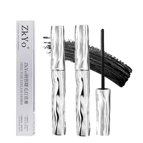 Waterproof Fiber Mascara Curling Silver Stick Mascara Black 0.12oz(2pcs)