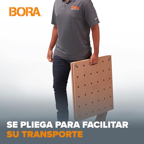 Banco de trabajo Bora Centipede con tablero de madera perforado de 24x48 pulgadas 5