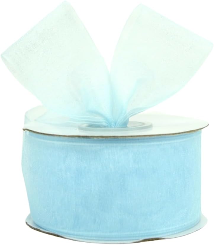 Ribbon Bazaar Plain Sheer Organza 2-1/2" Old Gold 50yd Spool 100% Nylon Ribbon