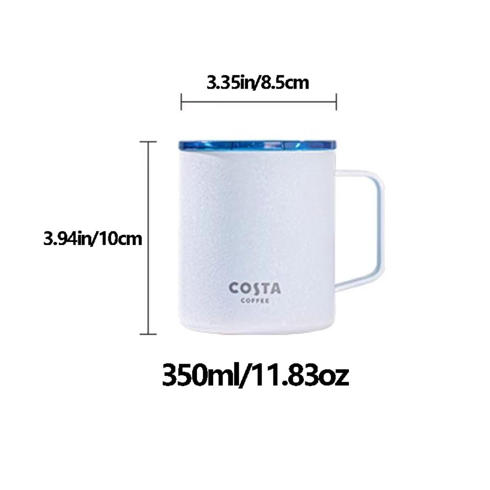 tazze tazza da caffè isolata per ragazze e ragazzi in acciaio inossidabile tazza da tè con coperchio per mantenere il freddotazze da caffè unichetazza da cappuccino da 350 ml/11,83 once con cop