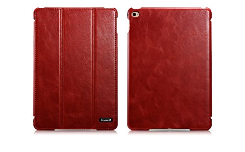 iPad Mini 5 Case,3C-Aone[Vintage Classic Series] [Genuine Leather] Folio Flip Leather Case [Stand Feature] [Magnetic Closure] with Smart Cover Auto Sleep/Wake for Apple iPad Mini 5 (Red)
