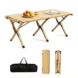 *Materiale e Struttura* Realizzato in legno di pino selezionato, il tavolo da campeggio adotta una lavorazione accurata che previene la formazione di crepe e le deformazioni nel tempo. Dotato di supporti a X, rinforzi metallici e piedini antiscivolo, garantisce una portata di 70 kg.